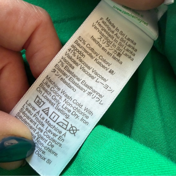 J. Crew Kelly Green Kelsey Cropped Flare Pants Size 8 - Picture 8 of 8